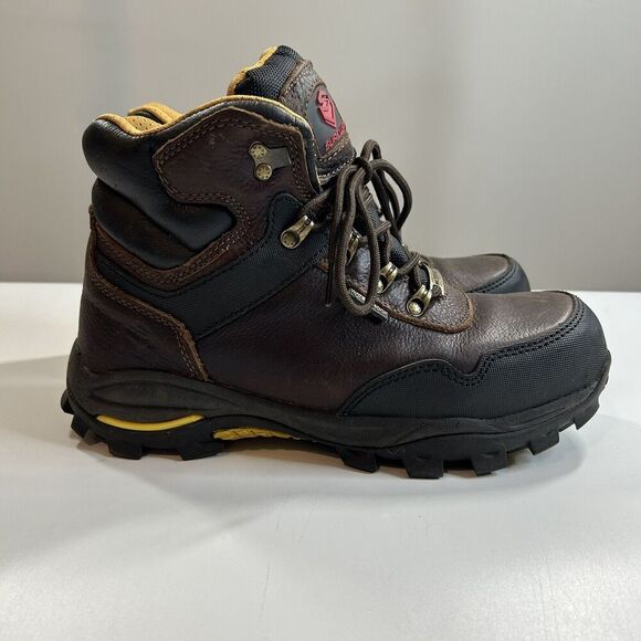 SUREWAY Boots Men's 9.5 Leather 6" Soft/Steel Toe Heavy Duty Waterproof Workwear - Picture 6 of 11